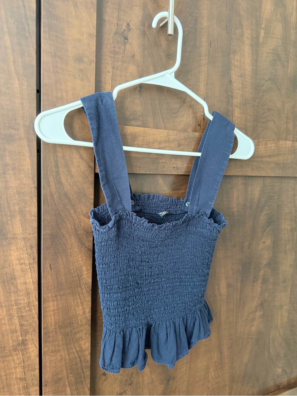 Uniqlo Navy Smocked Tank Top - Picture 3 of 4